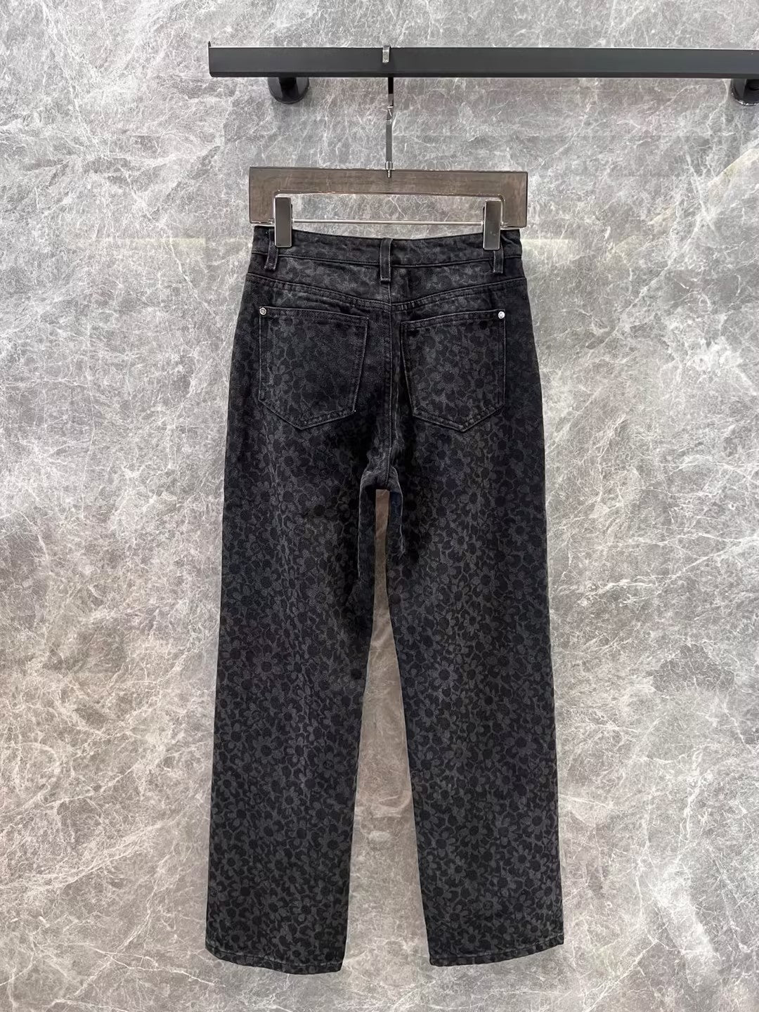 WDYW丨Designer Replica CHAN** Denim Denim Pants With Floral Print