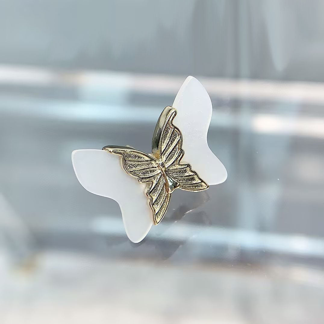 WDYW丨Designer Replica Di** Platinum Butterfly Earrings