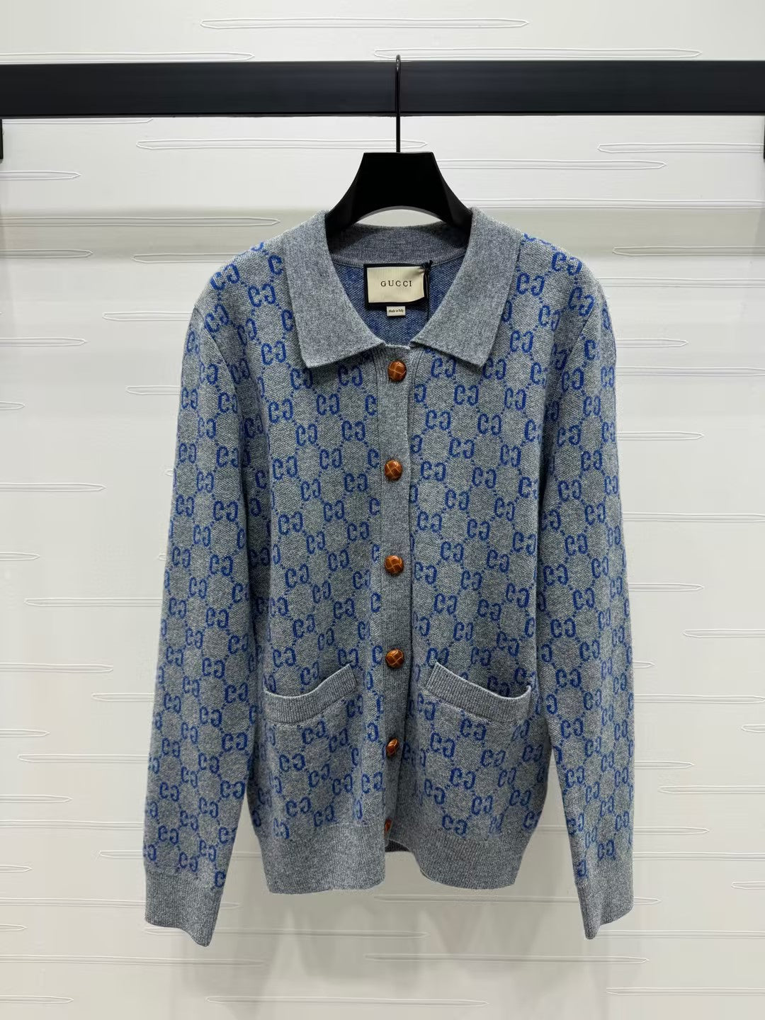 WDYW丨Designer Replica GUC** Collar Long Sleeved Cardigan