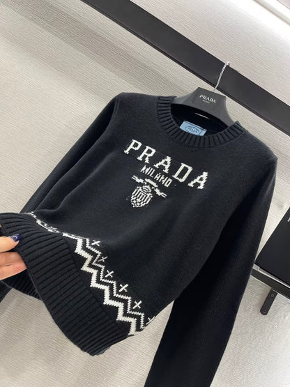 WDYW丨Designer Replica PRA** Round Neck Knitted Pullover Sweater