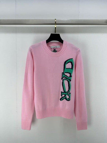 WDYW丨Designer Replica DI** Autumn And Winter New Round Neck Jelly Colored Pullover Long Sleeve